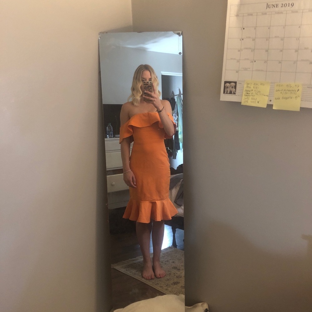 Lulus confidence boost orange dress - Picture 3 of 3